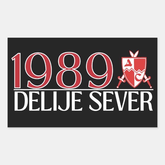 1989 Delije Sever  Rechteckiger Aufkleber (Vorderseite)