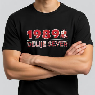1989 Delije Sever Rot Weiß T-Shirt