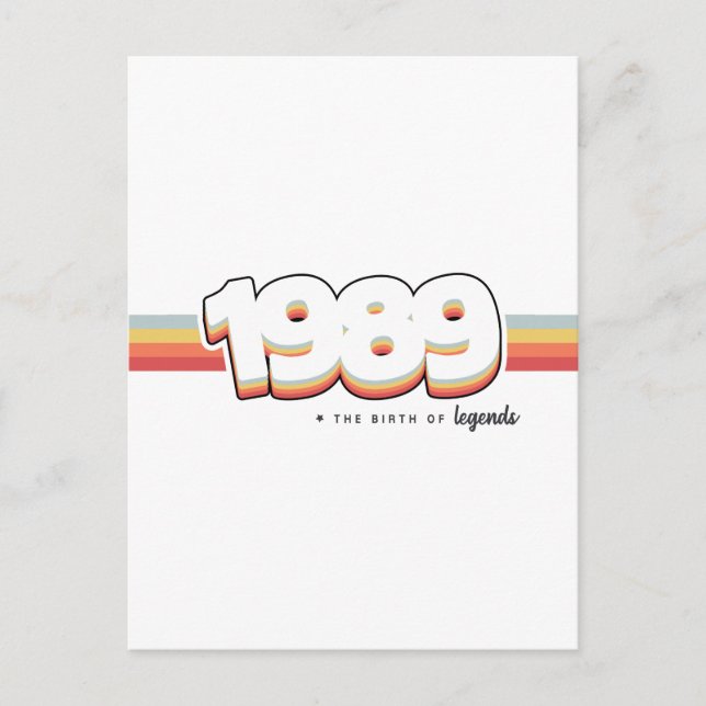 1989 Die Geburt von Legenden Postkarte (Vorderseite)