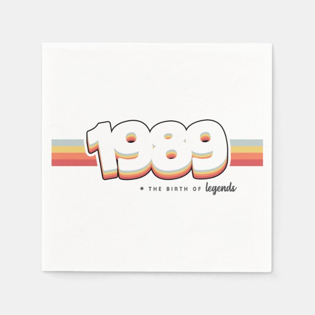 1989 Die Geburt von Legenden Serviette (Vorderseite)