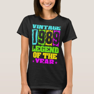1989 Geburtstag Vintag 1989 & Geboren 1989 Made in T-Shirt
