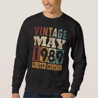 1989 Jahr Geboren im Mai Geburtsjahr Sprichwort Sweatshirt