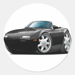 1990-98 Miata Black Car Runder Aufkleber