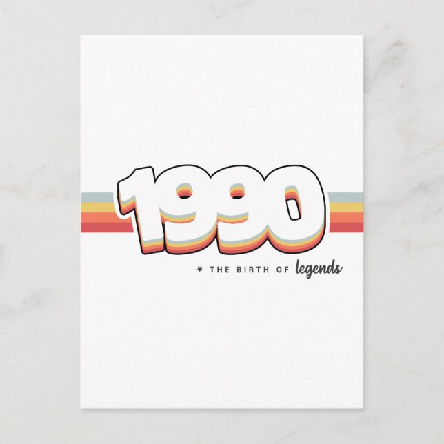 1990 Die Geburt von Legenden Postkarte (Vorderseite)