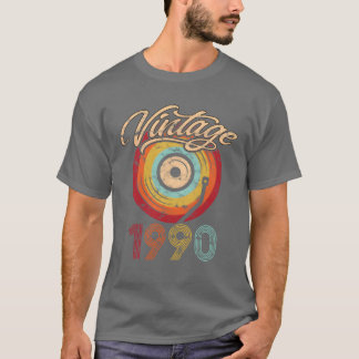1990 Geburtstag Vinyl Vintage lustig T-Shirt