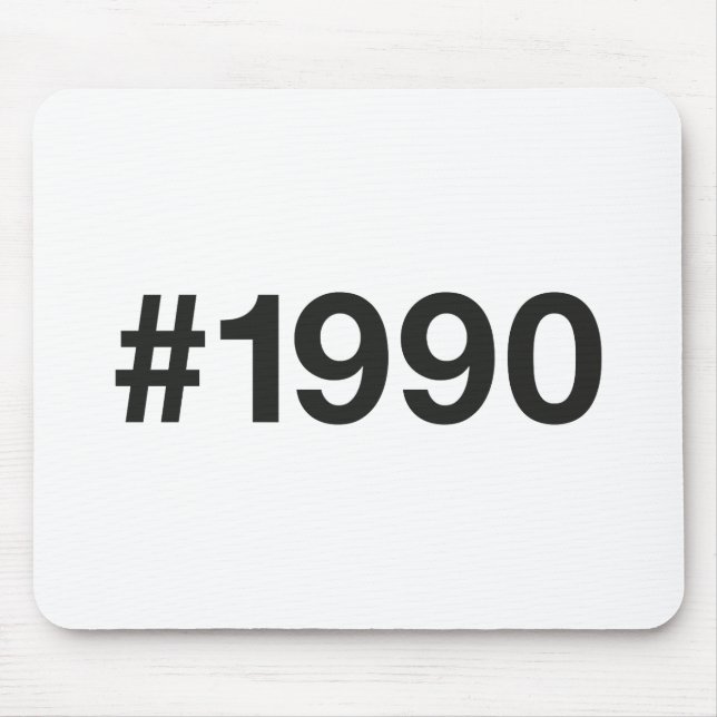 1990 Hashtag 35 Geburtstag Jahrestag Mousepad (Vorne)