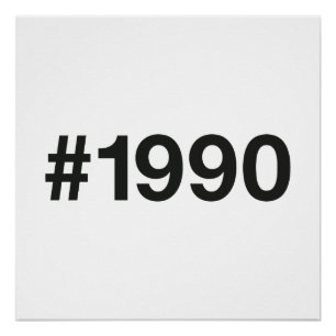 1990 Hashtag 35 Geburtstag Jahrestag Poster