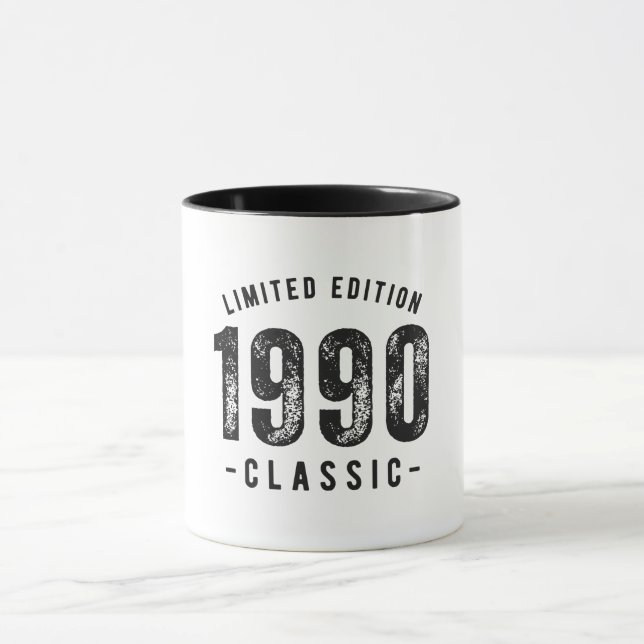 1990 Klassisches Geburtsjahr Tasse (Zentrum)