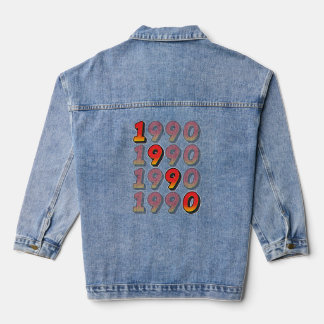 1990 Retro-Design Jeansjacke