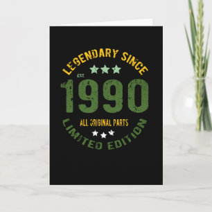 1990 Vintager Geburtstag Karte