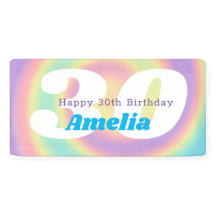 1990er Jahre Iridescent Rainbow 30th Birthday Part