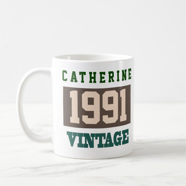 1991 Jahr der Geburt - Geburtstagsfeier Kaffeetasse (Links)