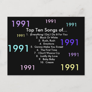 1991 Lieder Postkarte