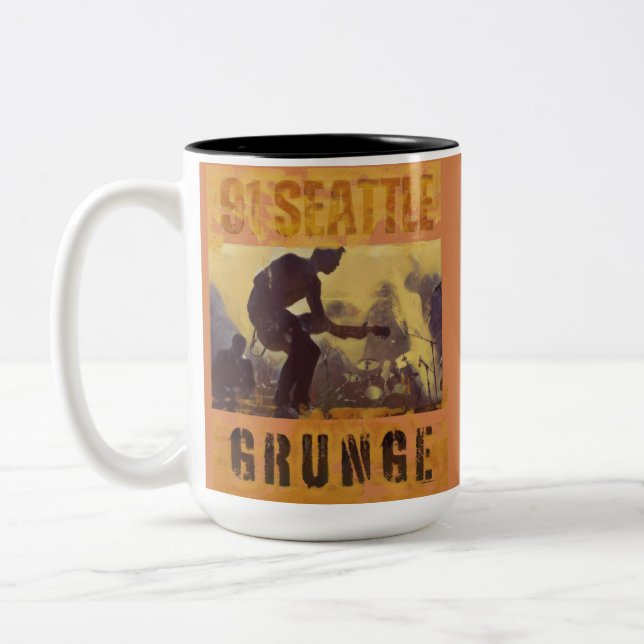 1991 Seattle Grunge Bands Zweifarbige Tasse (Links)