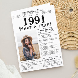 1991 Zeitung Geburtstagskarte Feiertagskarte