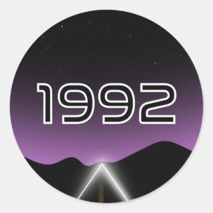 1992 Begegnungen Runder Aufkleber