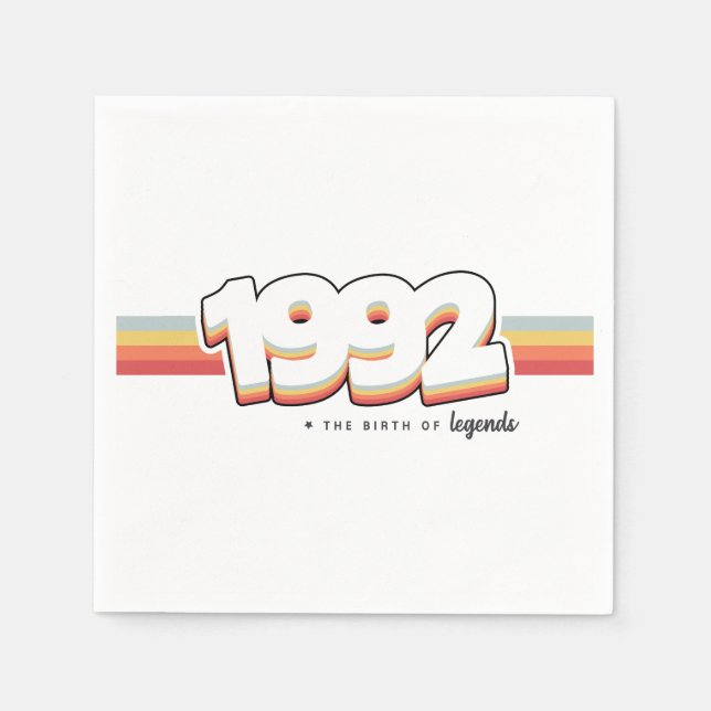 1992 Die Geburt von Legenden Serviette (Vorderseite)