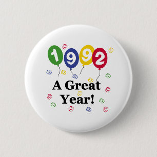 1992 ein großes Jahr-Geburtstag Button