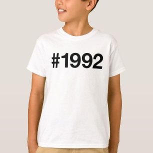 1992 Hashtag 33 Geburtstag Jahrestag T-Shirt