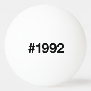 1992 Hashtag 33 Geburtstag Jahrestag Tischtennisball