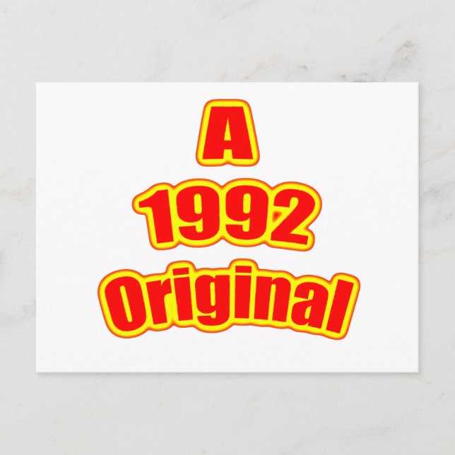 1992 Original Red Postkarte (Vorderseite)