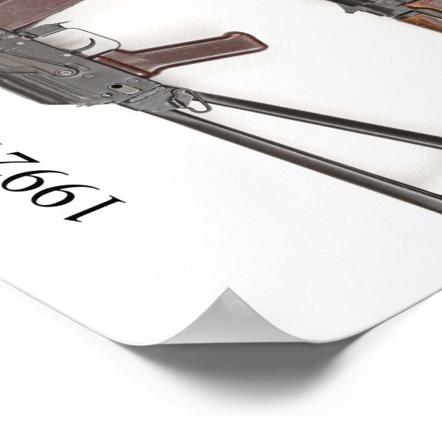 1992 Tula AKS-74U Sturmgewehr Poster (Ecke)