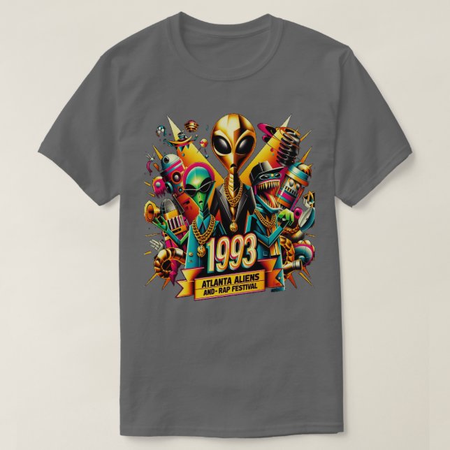 1993 Atlanta und Rap Festival TShirt (Design vorne)