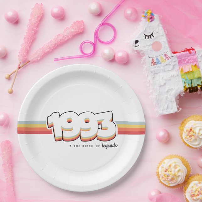 1993 Die Geburt von Legenden Pappteller (Party)