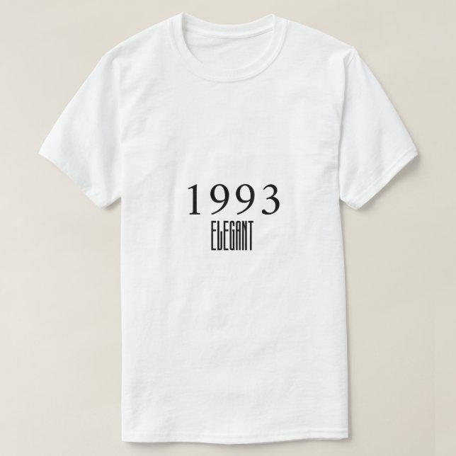 1993 Elegante Minimalistische Typografie T-Shirt (Design vorne)