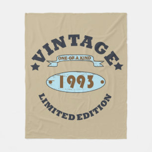 1993 geboren elegantes Vintage-Geburtstagsgeschenk Fleecedecke