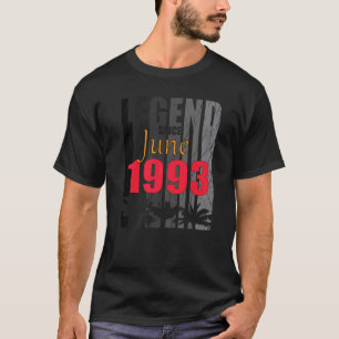 1993 Geboren im Juni Geburtsjahr Sprichwort T-Shirt