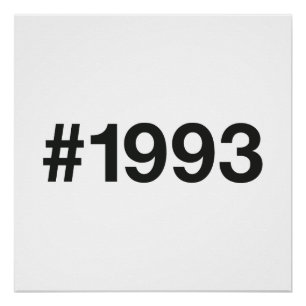 1993 Hashtag 32 Geburtstagsfeier Poster