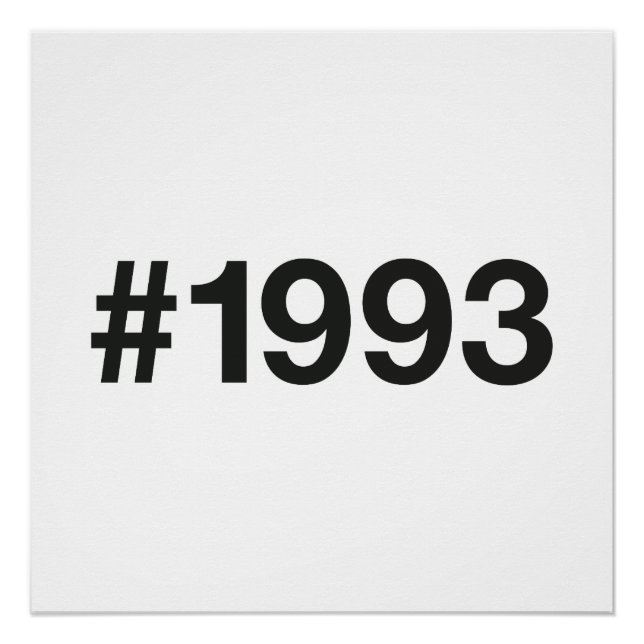 1993 Hashtag 32 Geburtstagsfeier Poster (Vorderseite)