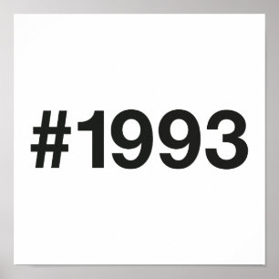 1993 Hashtag 32 Geburtstagsfeier Poster