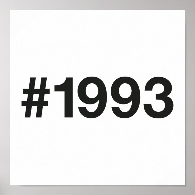 1993 Hashtag 32 Geburtstagsfeier Poster (Vorne)