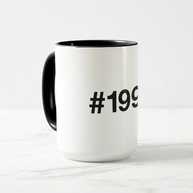 1993 Hashtag 32 Geburtstagsfeier Tasse (Vorderseite Links)