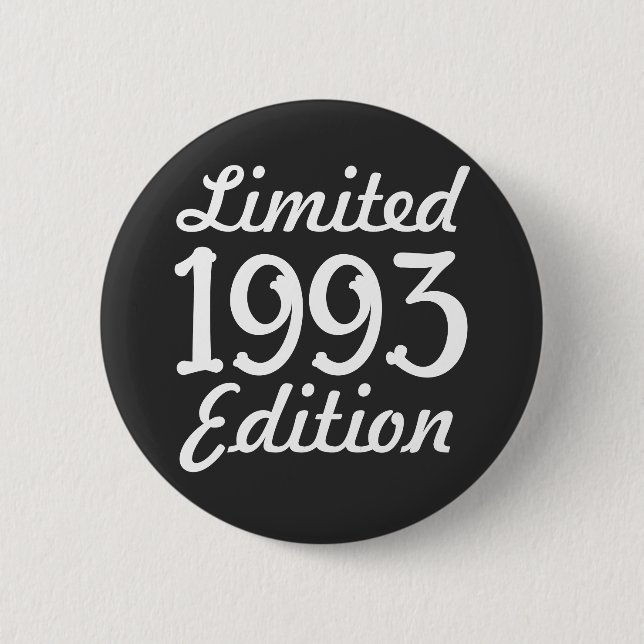 1993 limitierte Edition 30. Geburtstagskarte Button (Vorderseite)