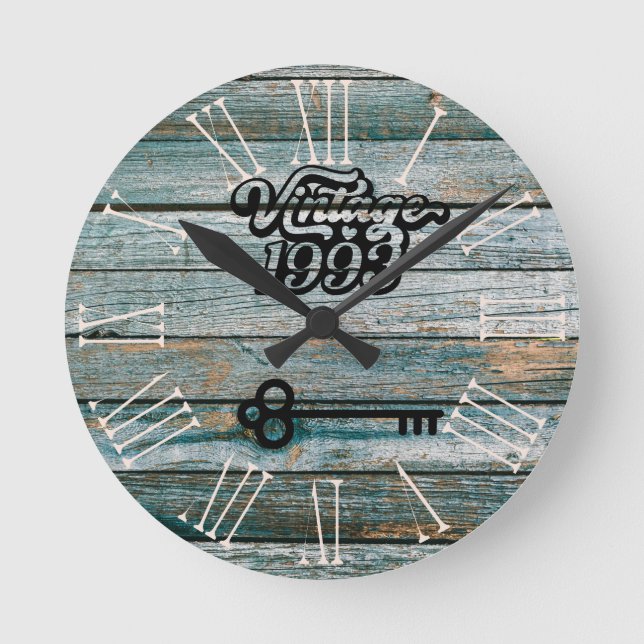 1993 Vintage Acrylwand-Uhr Runde Wanduhr (Vorderseite)