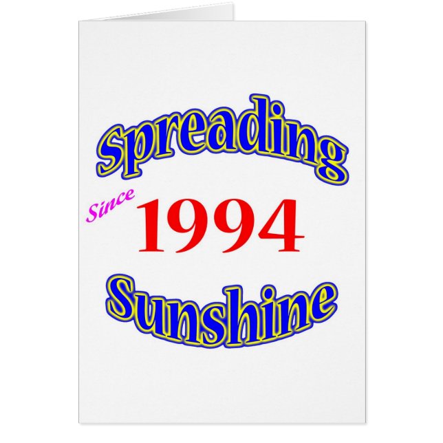 1994 ausgebreiteter Sonnenschein (Vorne)