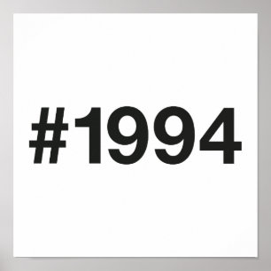 1994 Hashtag 31 Geburtstag Poster