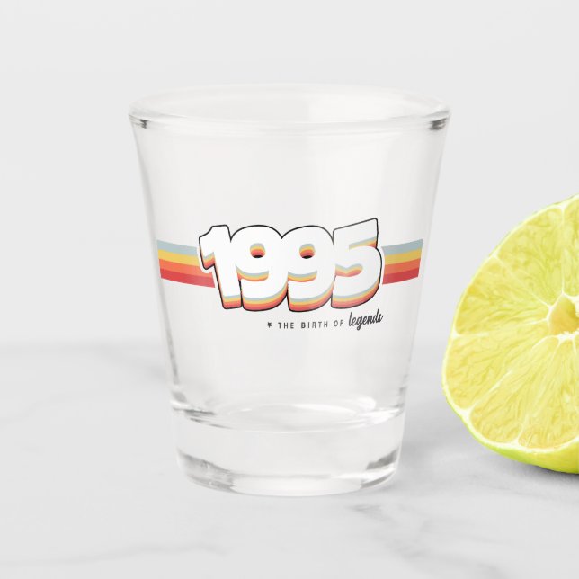 1995 Die Geburt von Legenden Schnapsglas (Vorderseite)