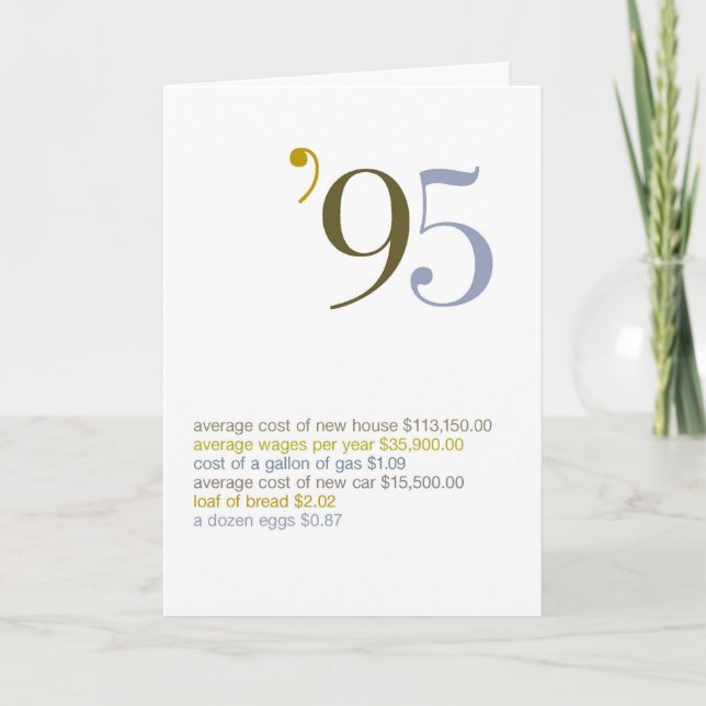 1995 Geburtstags-Spaß-Tatsachen Karte (Vorderseite)