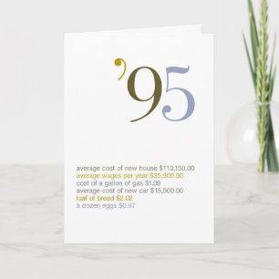 1995 Geburtstags-Spaß-Tatsachen Karte