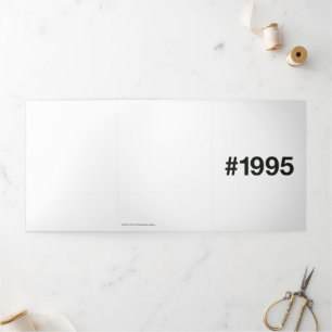 1995 Hashtag 30 Geburtstag Dreifach Gefaltete Karte