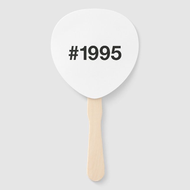 1995 Hashtag 30 Geburtstag Fächer (Vorderseite)