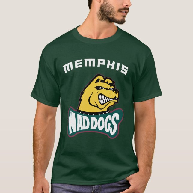 1995 Memphis MadDogs Retro CFL Pro Football 🏈 T-Shirt (Vorderseite)