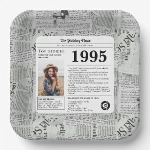 1995 Zeitung Geburtstag Jahr waren Sie geboren Pappteller