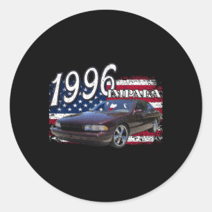 1996 96 Impala Lowrider Ss 4. Juli Amerikaner Runder Aufkleber