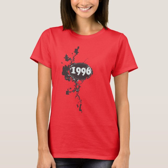 1996 - Brauner Vintager Retro - T - Shirt (Vorderseite)