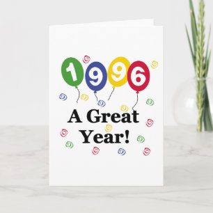 1996 ein großes Jahr zum Geburtstag Karte